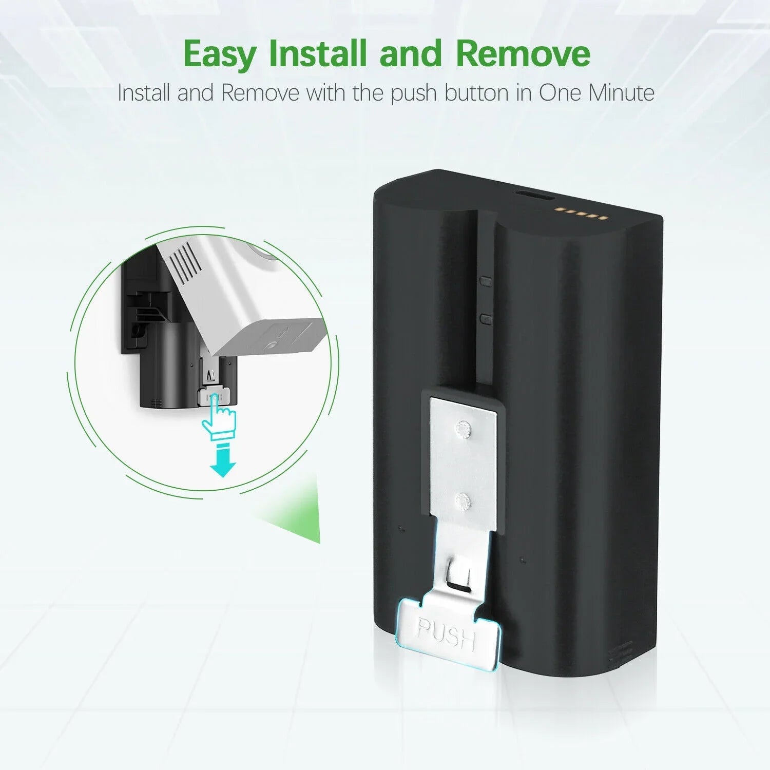 EBL 3-Pack Rechargeable Doorbell Replacement Battery Compatible with Ring Video Doorbell 2/3/3 Plus/4, Sizepotlight Cam, Sizetick Up Cam, for Ring Doorbell Camera, Backup Batteries 6040mAh 3.65V