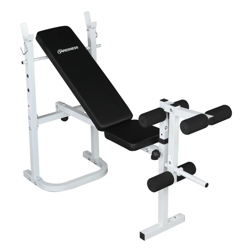 Winado Adjustable Olympic Weight Bench, with Sizequat Rack