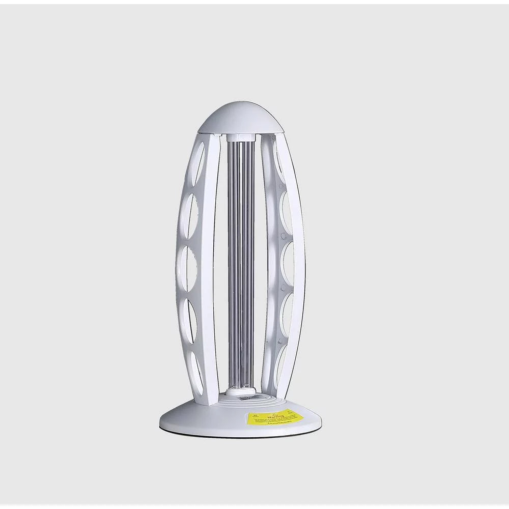 Ore International 16.5" in UV SizeTERILIZED WHITE TABLE LAMP W/ REMOTE CONTROL