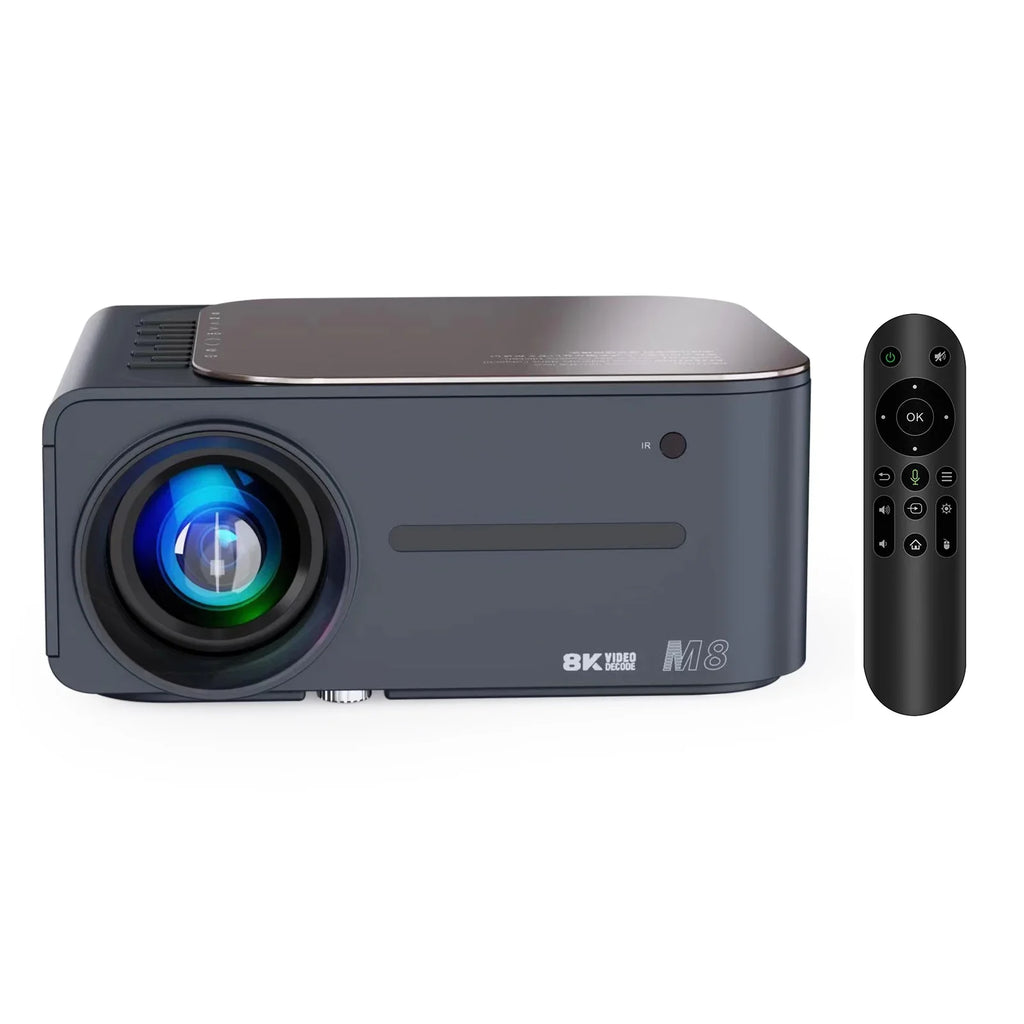 moobody Projector 8K HDR Ultra Clear 2.4G+5G WiFi BT5.0 Keystone Correction Android 9 80,inch Large Sizecreen AI Intelligent Voice Control