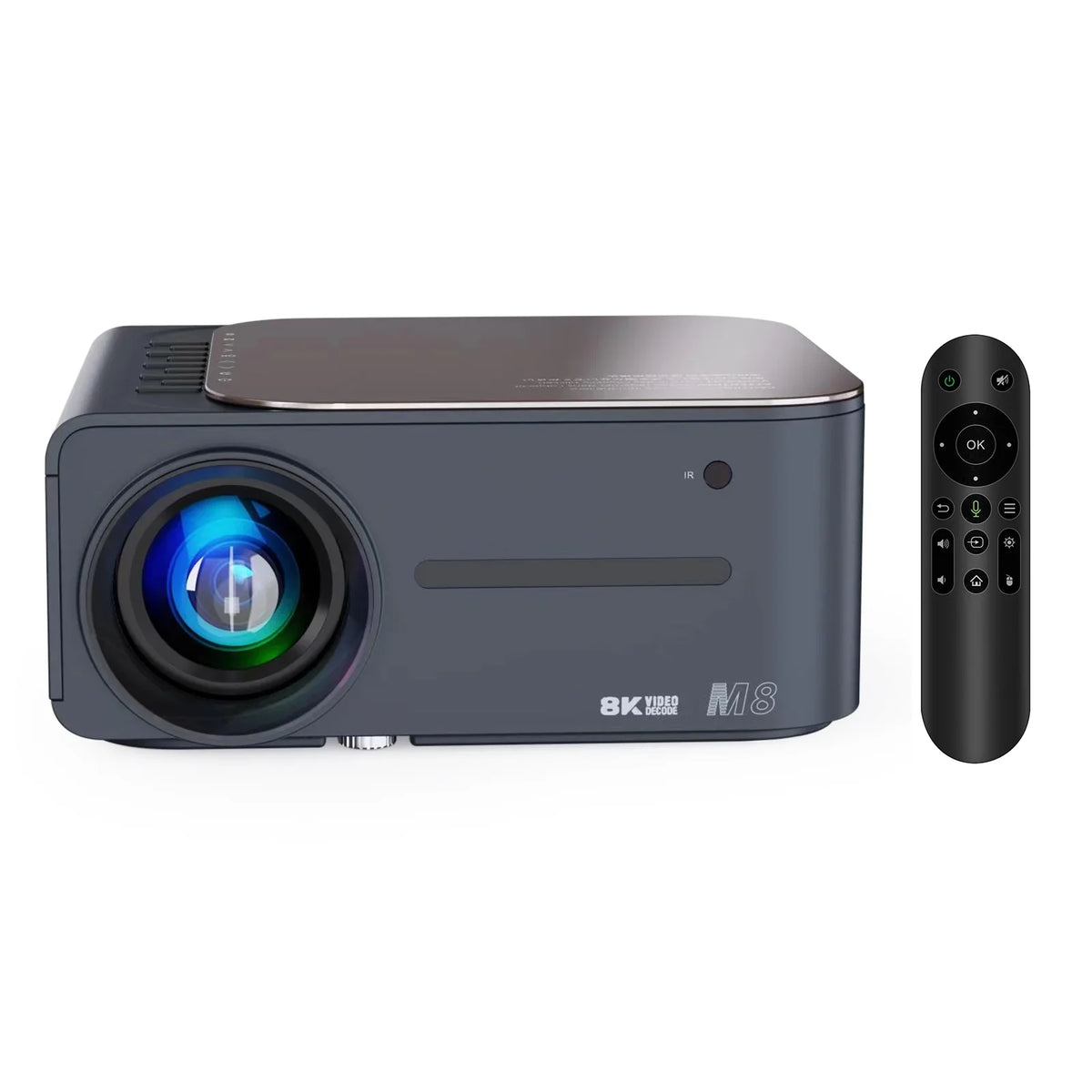 moobody Projector 8K HDR Ultra Clear 2.4G+5G WiFi BT5.0 Keystone Correction Android 9 80,inch Large Sizecreen AI Intelligent Voice Control