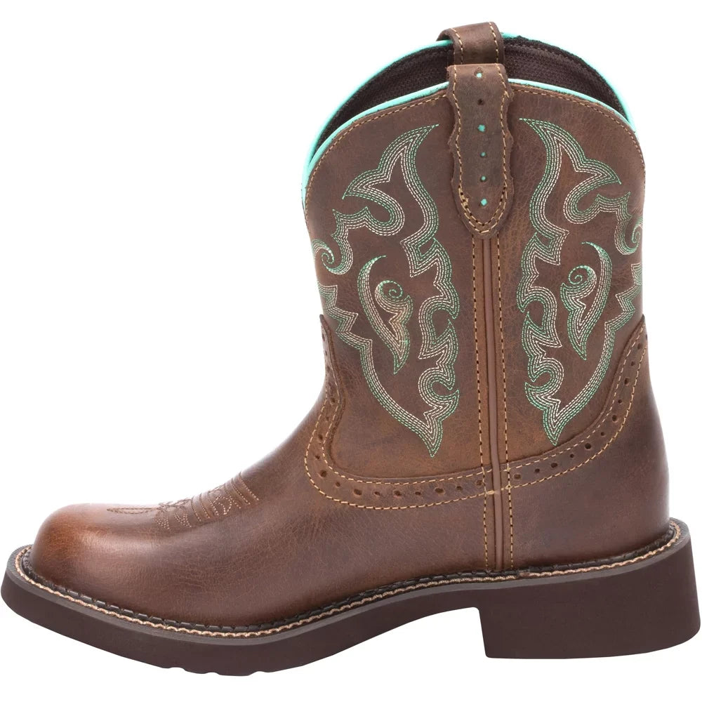Justin Boots  Womens Gemma Round Toe   Casual Boots   Mid Calf Low Heel 1-2"