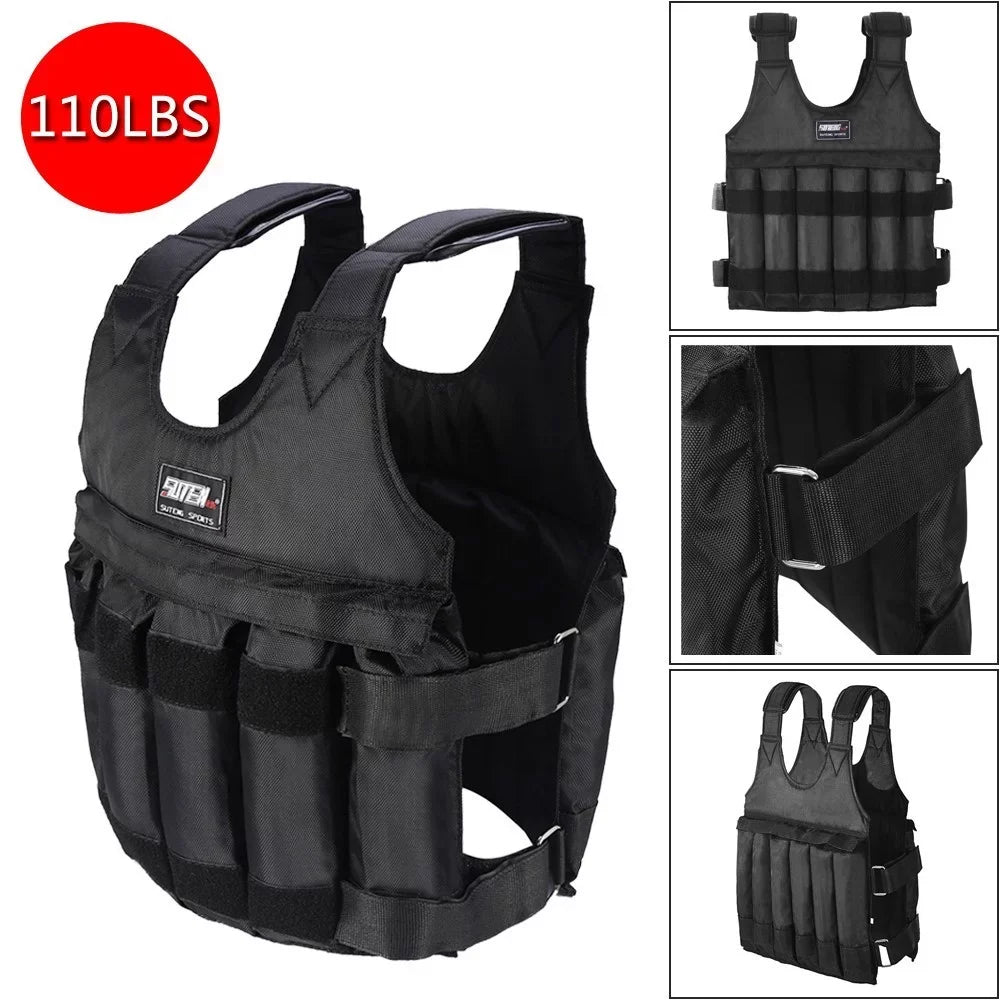 ZiSizeUGP Workout Weighted Vest for Women Men Adjustable Weight 110LB Exercise Training Fitness Body Weight Vests for Running Training Workout Jogging Walking Yoga Wedge for Wrist