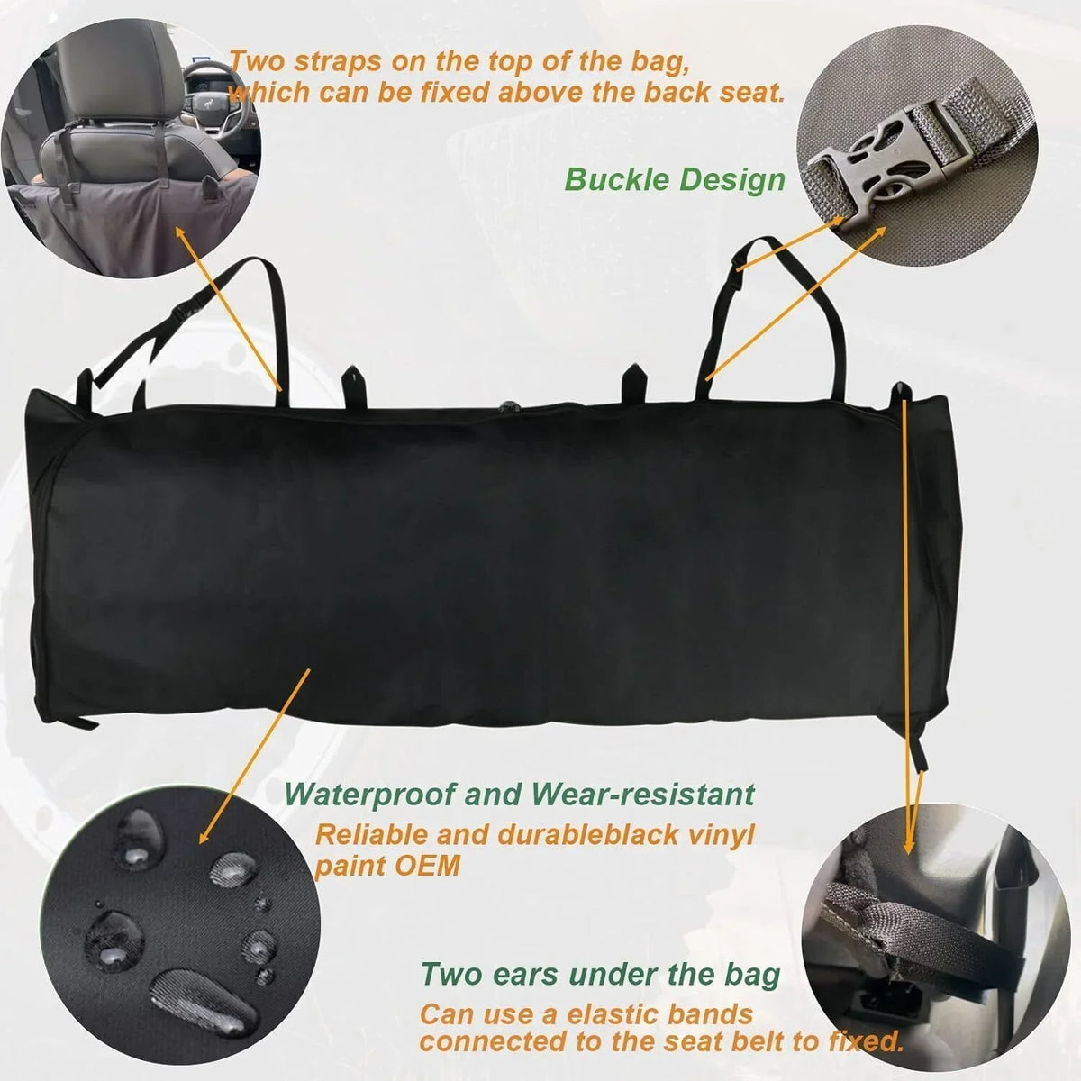 2021-2023 For Bronco 4 Door Sizeoft Top Window Sizetorage Bag Organizer Portable Black