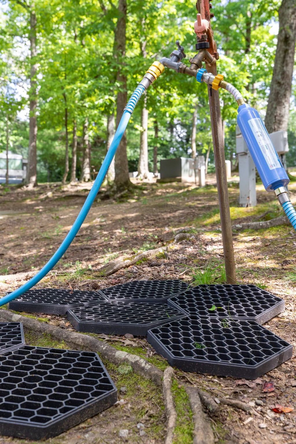 Camco EvoFlex 50-Foot Camper/RV Drinking Water Hose | Lead-Free, BPA-Free, or Phthalate-Free, Blue (22793)