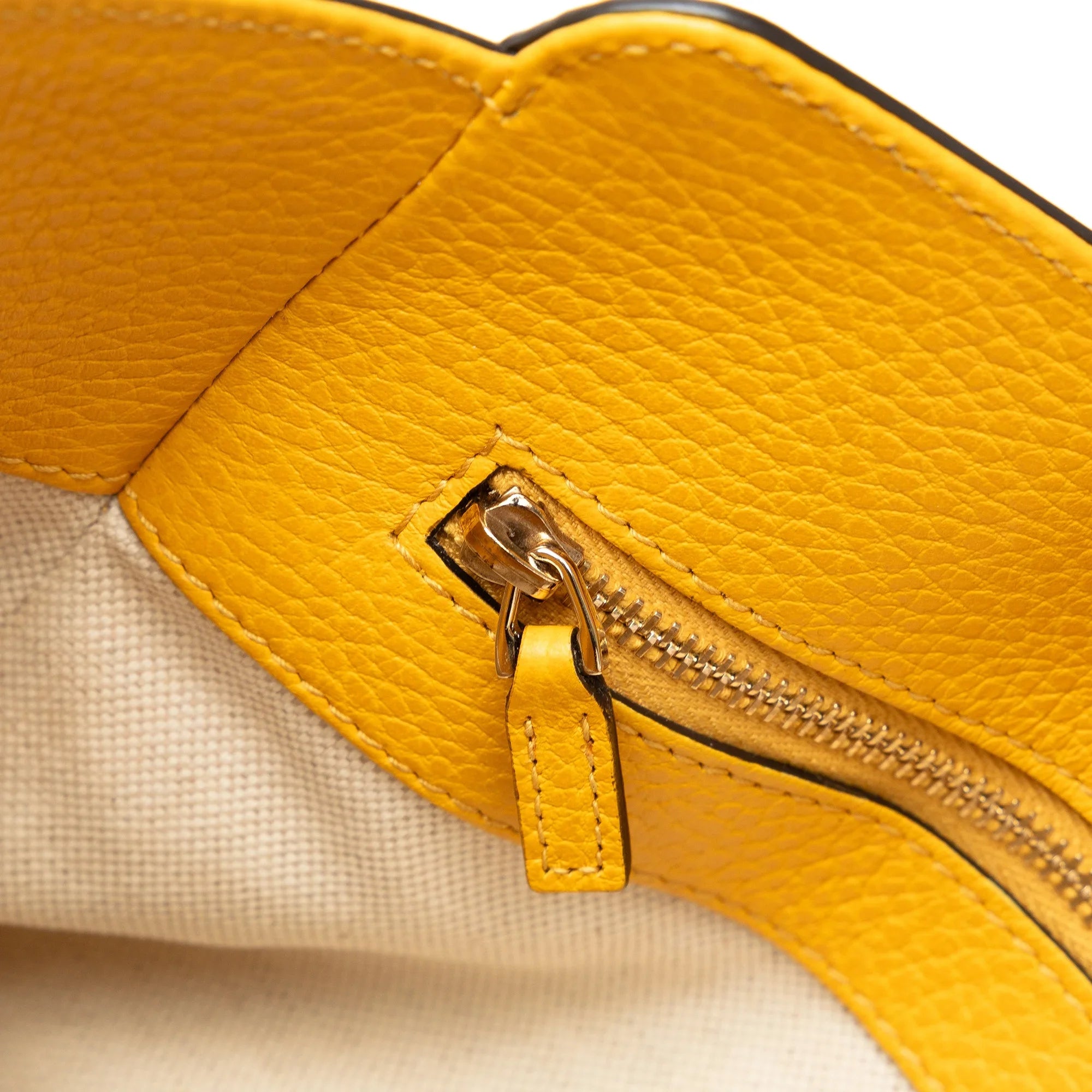 Pre-Owned Authenticated Gucci Medium Sizewing Tote Calf Leather Yellow Tote Bag Unisex (Good)