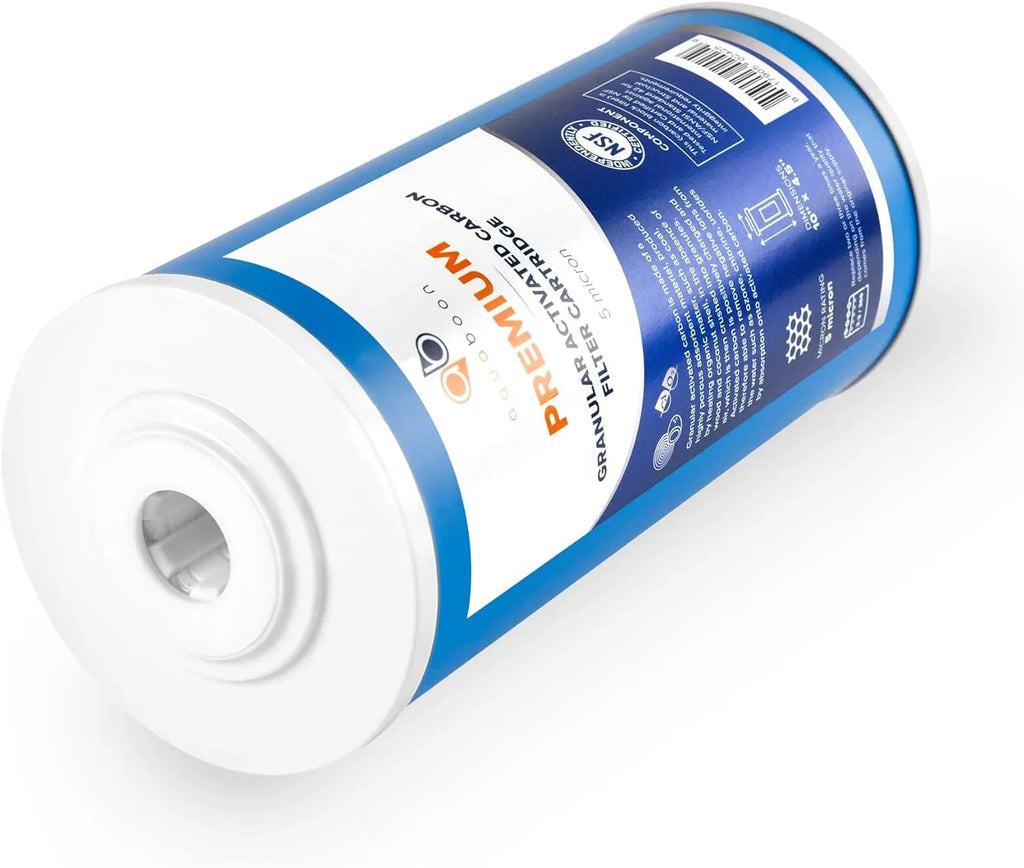 emium 5 Micron 10" X 4.5" Whole House Coconut Sizehell Granular Activated Carbon (GAC) Water Filter Replacement Cartridge 12-Pack