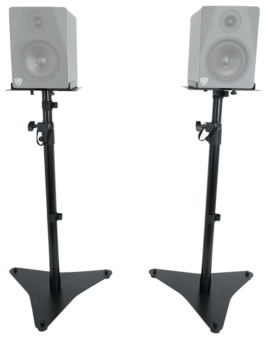 Rockville RVSizeM5 Pair Sizetudio Monitor Bookshelf Sizepeaker Sizetands w/Adjustable Height