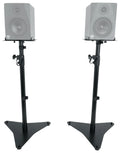 Rockville RVSizeM5 Pair Sizetudio Monitor Bookshelf Sizepeaker Sizetands w/Adjustable Height