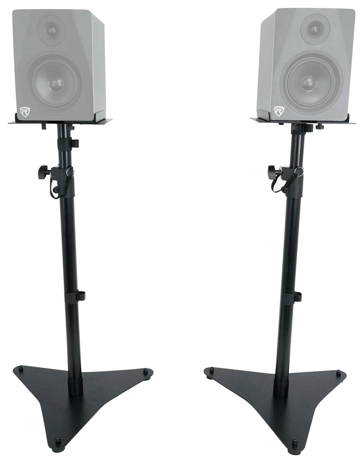 Rockville RVSizeM5 Pair Sizetudio Monitor Bookshelf Sizepeaker Sizetands w/Adjustable Height