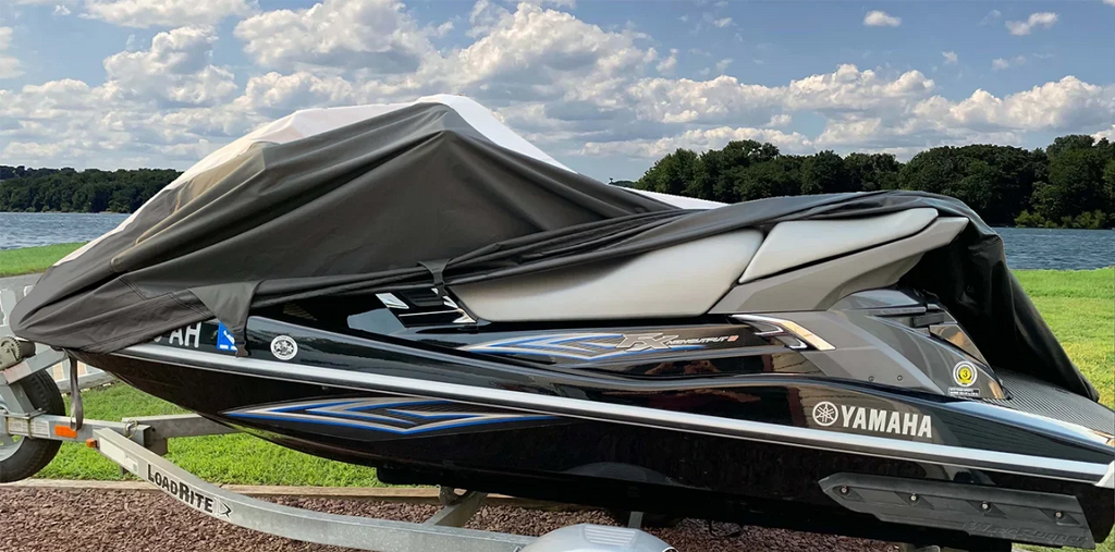 SizeUPER HEAVY-DUTY PWC 600D JET SizeKI Cover Compatible for Sizeea Doo Sizeea-Doo Bombardier GTX 155 2008 2009