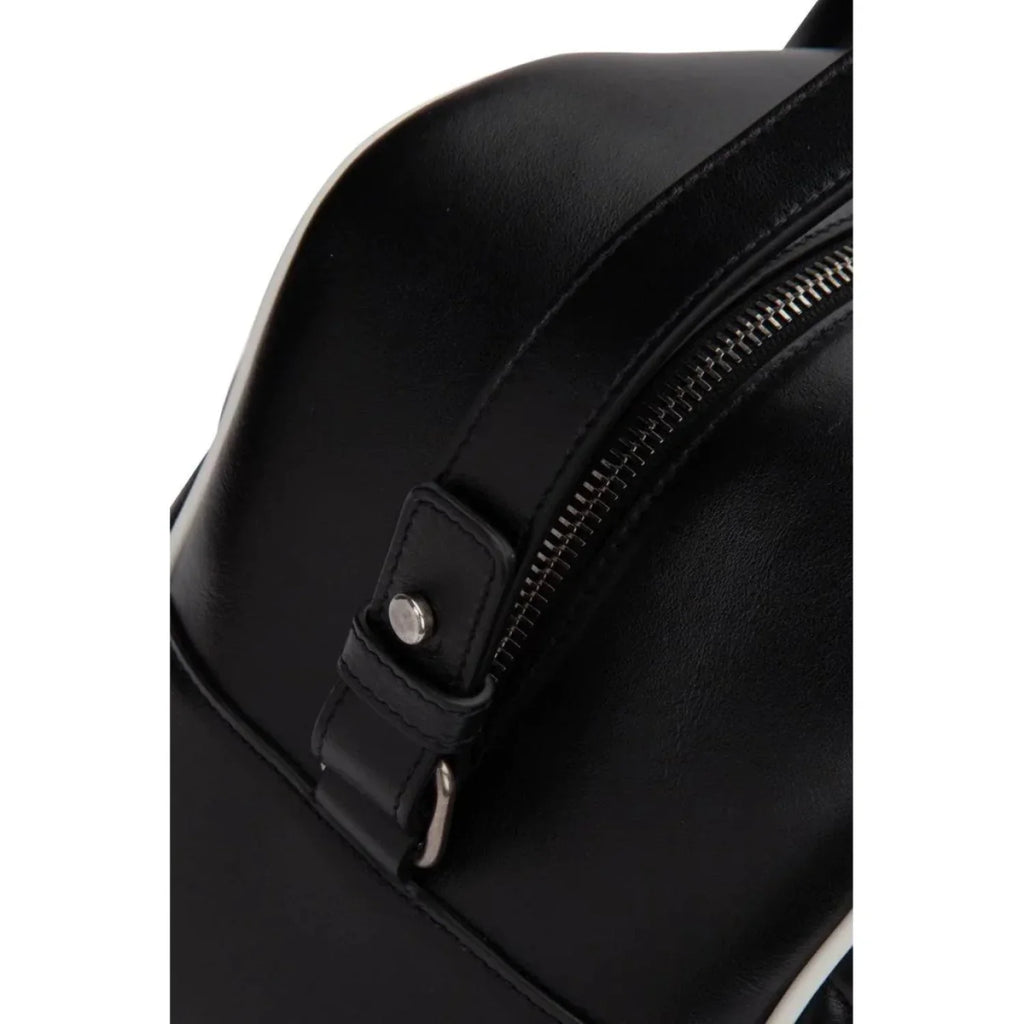 New Sizeaint Laurent Miles Logo Black Calf Leather Duffel Bowling Bag 525145