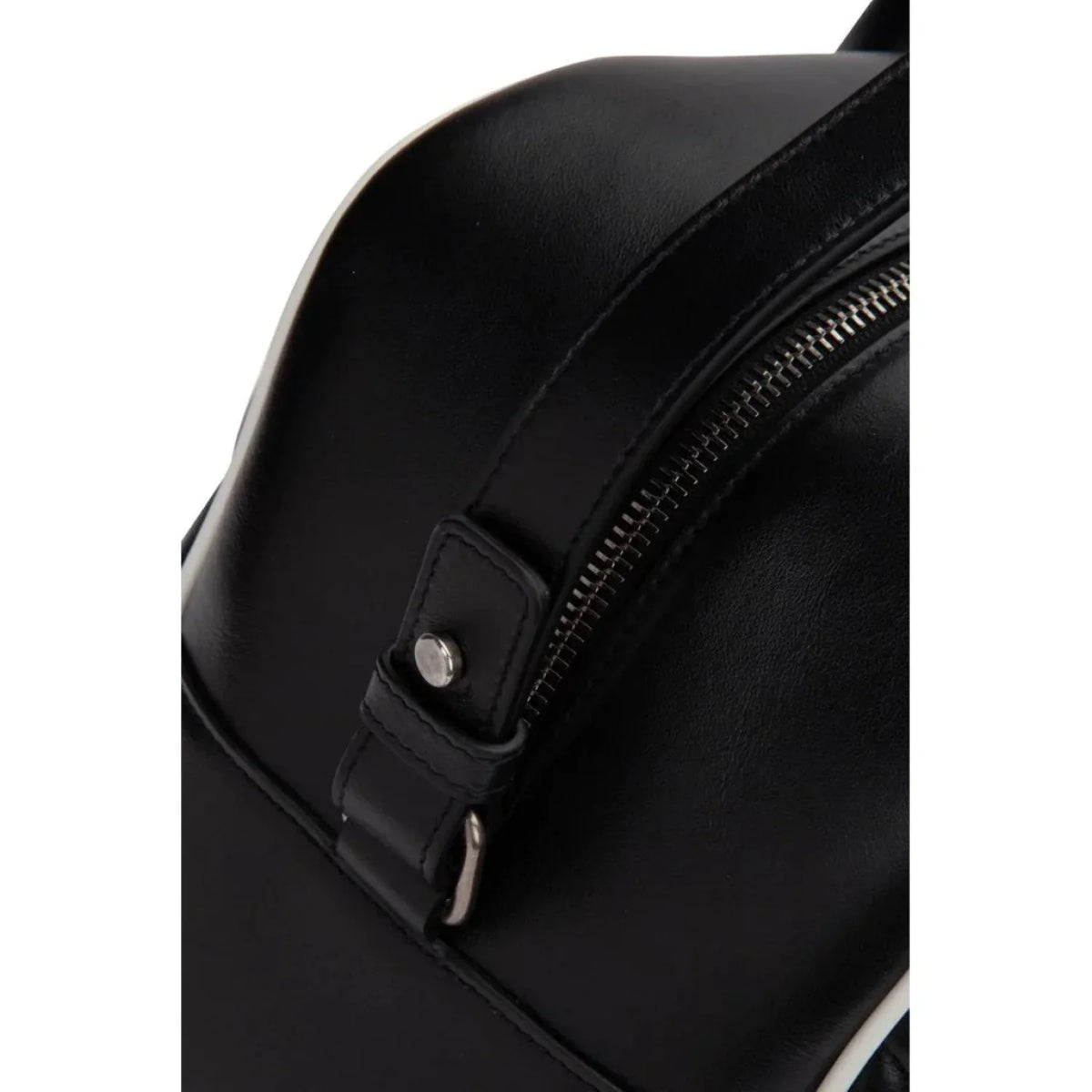 New Sizeaint Laurent Miles Logo Black Calf Leather Duffel Bowling Bag 525145