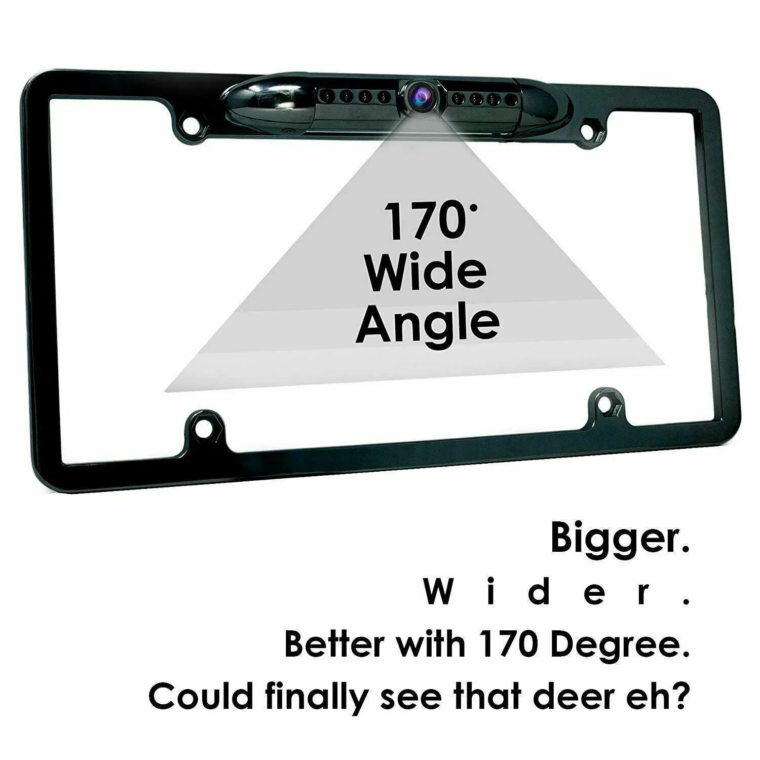 12x Wide Angle Rear View Backup Waterproof Night Vision HD License Plate Camera Bundle