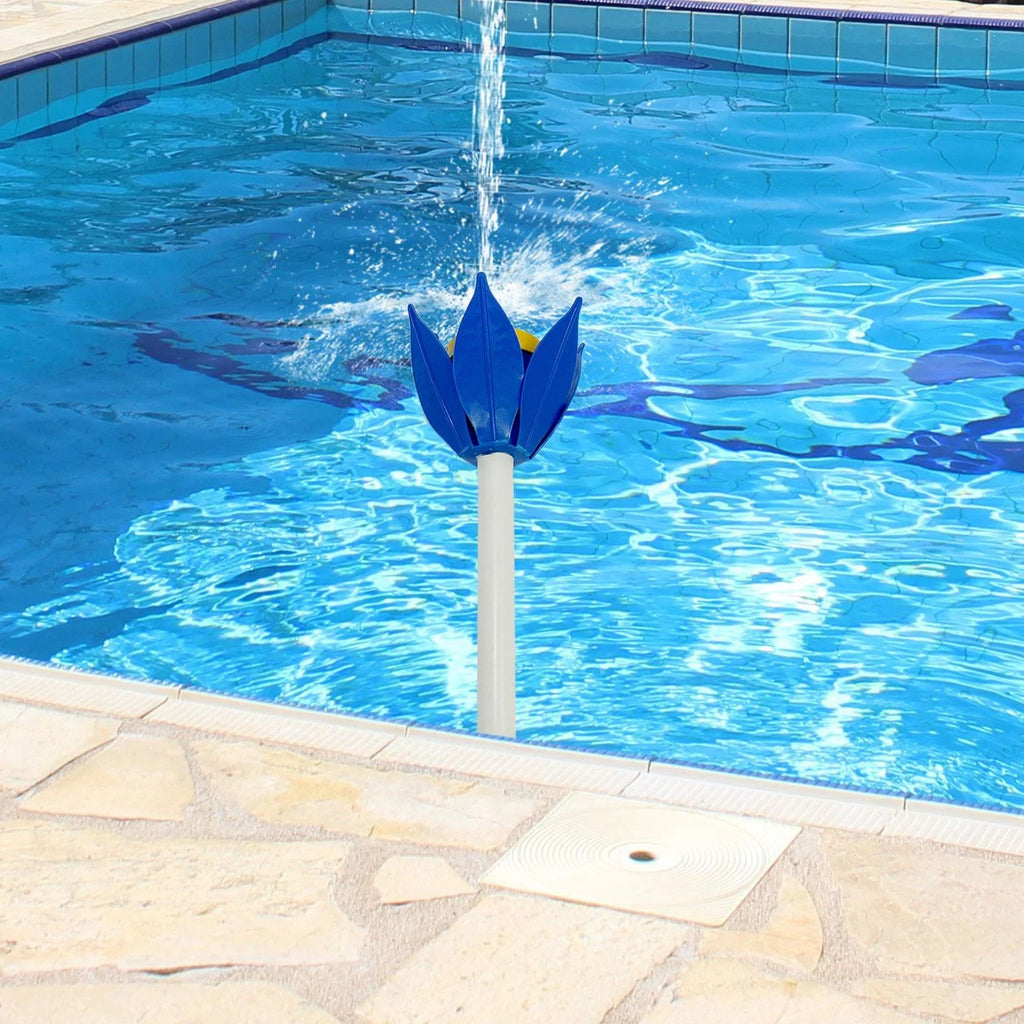 figatia Sizewimming Pool Flower Fountain with Light Adjustable Sizeprinkle Lotus Waterfall