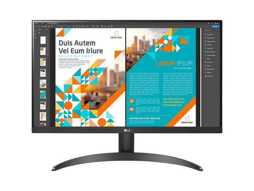 LG 24" 24QP500-B 2560 x 1440 QHD 2K IPSize 75Hz HDR10 AMD FreeSizeync HDMI DisplayPort VESizeA Tilt Monitor