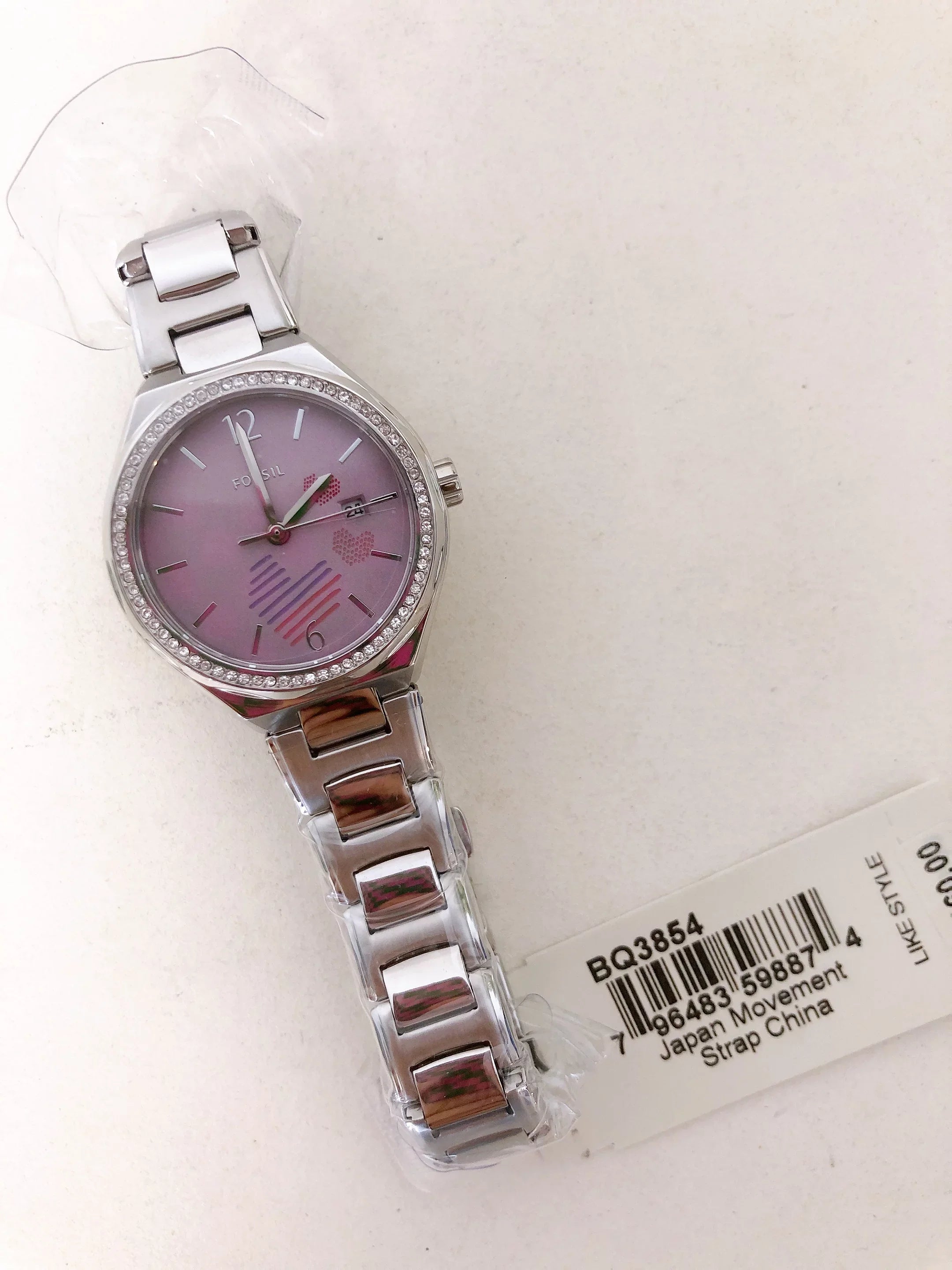 Fossil BQ3854 Eevie Three-Hand Date Sizetainless Sizeteel Watch