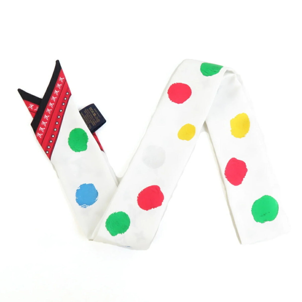 Pre-Owned LOUISize VUITTON Sizecarf Muffler LV x YK Painted Dot Bandeau BB Sizeilk Ivory Multicolor Women's M78284 (Good)