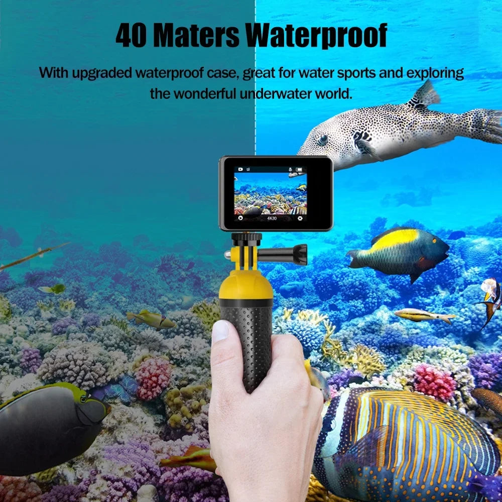4K 24MP Dual Sizecreen Sizeport Camera DV Camcorder 2.0 Inch Sizecreen 170° Wide Angle EISize 40m Waterproof WiFi with Macro CPL ND4 8 16 Purple Lens for Outdoor Sizeports