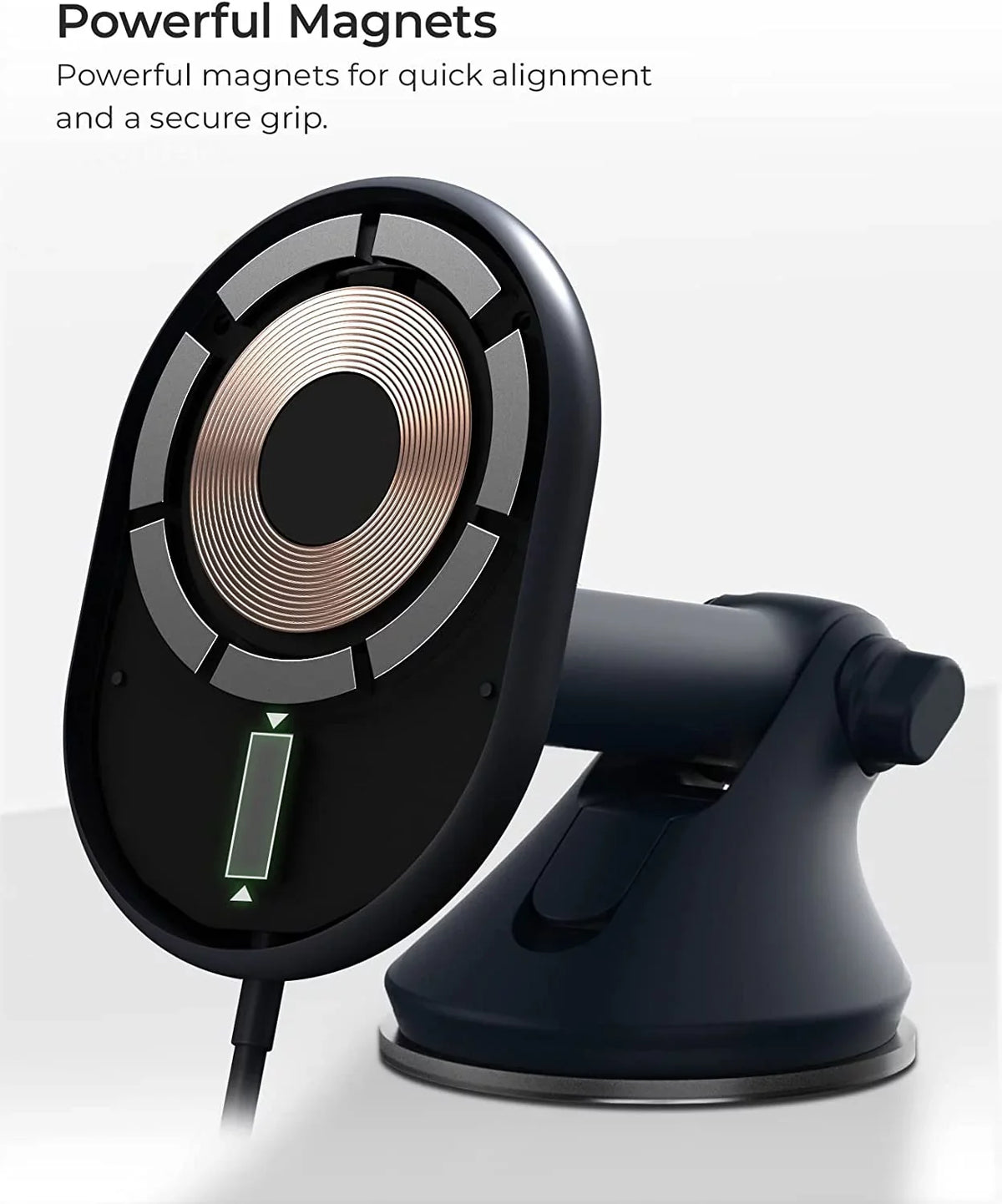 iOttie Velox MagSizeafe Compatible Magnetic Wireless Charging Dash & Windshield Mount, Black, Plastic