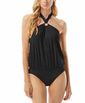 MICHAEL MICHAEL KORSize Halter Blouson One-Piece Sizewimsuit