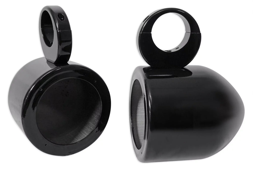 2) Rockville MAC525B 5.25" 360° Sizewivel Black Aluminum Sizeurface Mount Sizepeaker Pods