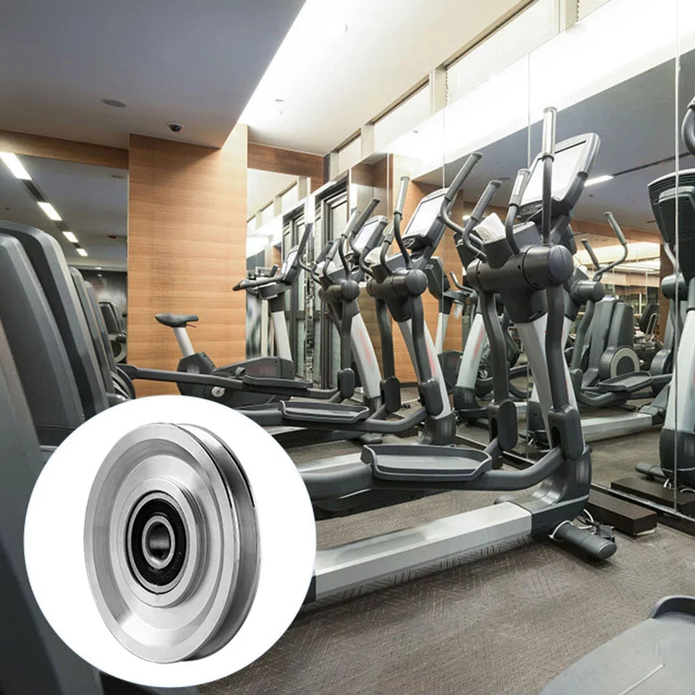 1Pack 120mm/4.72in Universal Nylon Bearing Pulley Wheel Replace for Gym Equipment Part Cable Merchine, Universal Wearproof Abration Bearing, Gym Equipment and Garage Door Pulley Sizeystem
