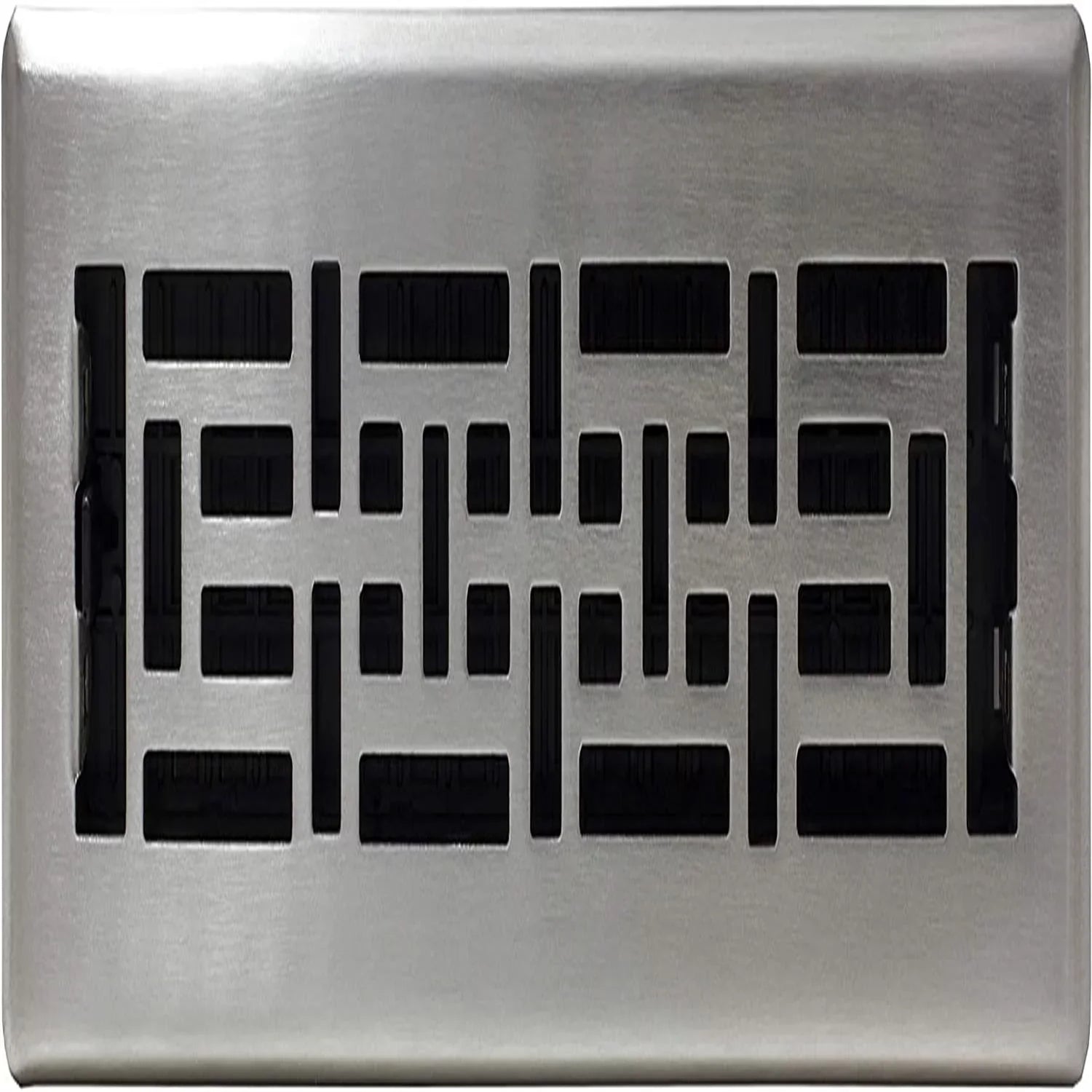 Oriental Floor Register, Brushed Nickel