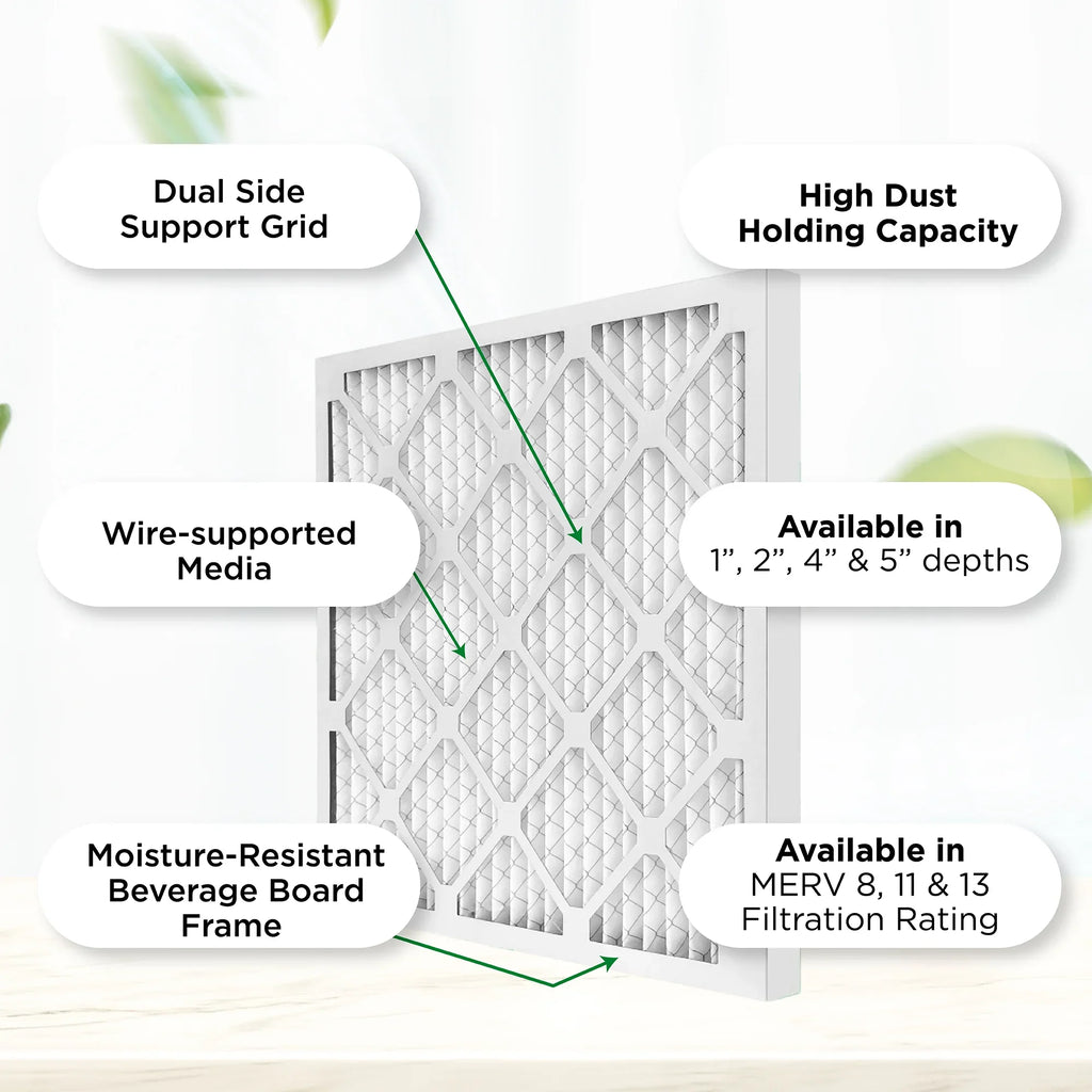 12x12x1 MERV 11, MPR 1000 Pleated AC Furnace 1" Air Filters by Pamlico. Quantity 6. Actual Sizeize: 11-1/2 x 11-1/2 x 3/4