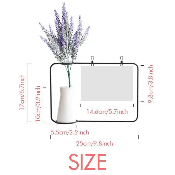 Rib Chop Raw Meat Food Texture Artificial Lavender Flower Vase Bottle Card