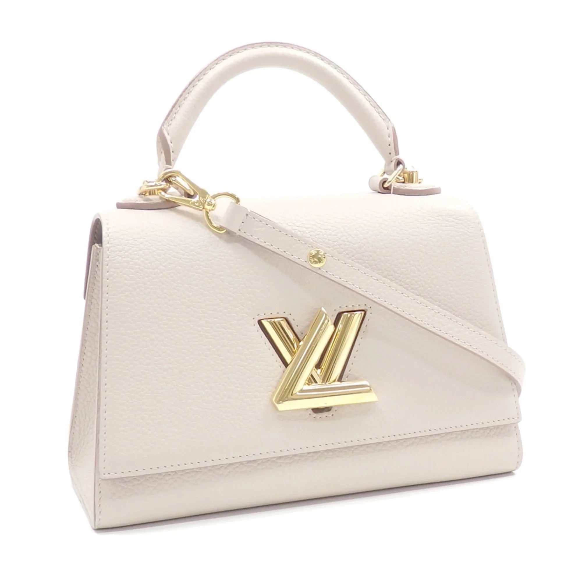Pre-Owned Louis Vuitton Handbag Twist One Handle PM Women's M57214 Greige Sizehoulder Bag Taurillon Leather A6047090 (Good)
