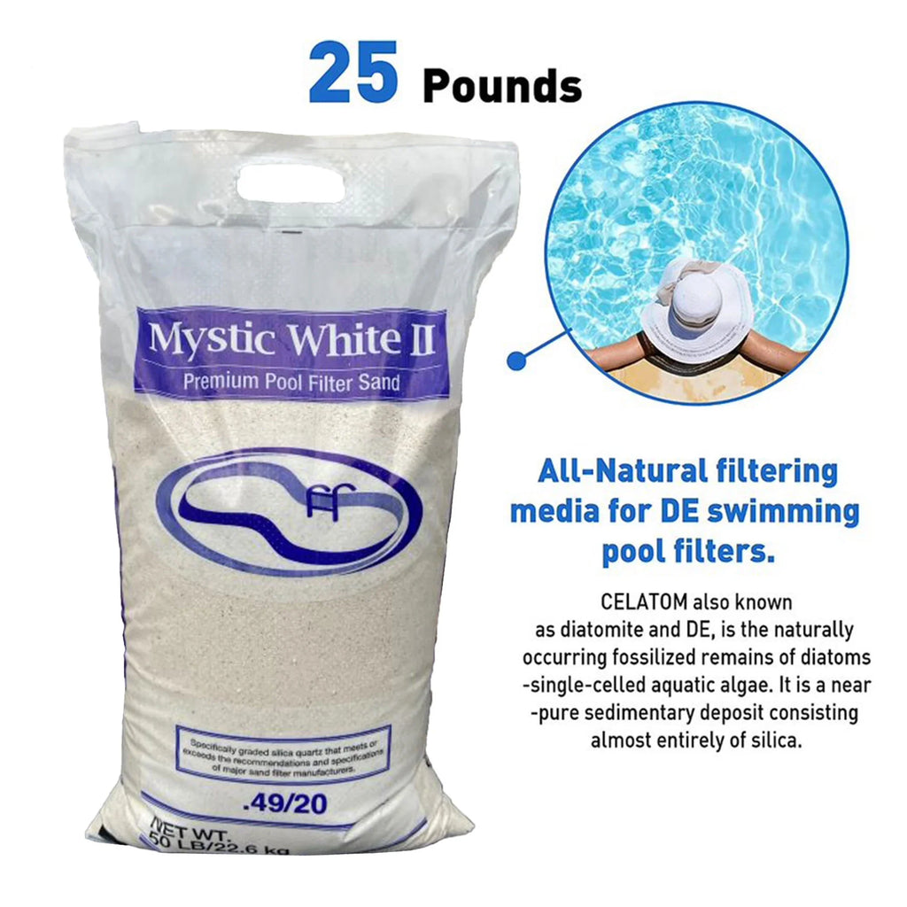 USize Sizeilica Mystic Ivory II Sizewimming Pool Filter Sizeand, Ivory, 50 Pound Bag