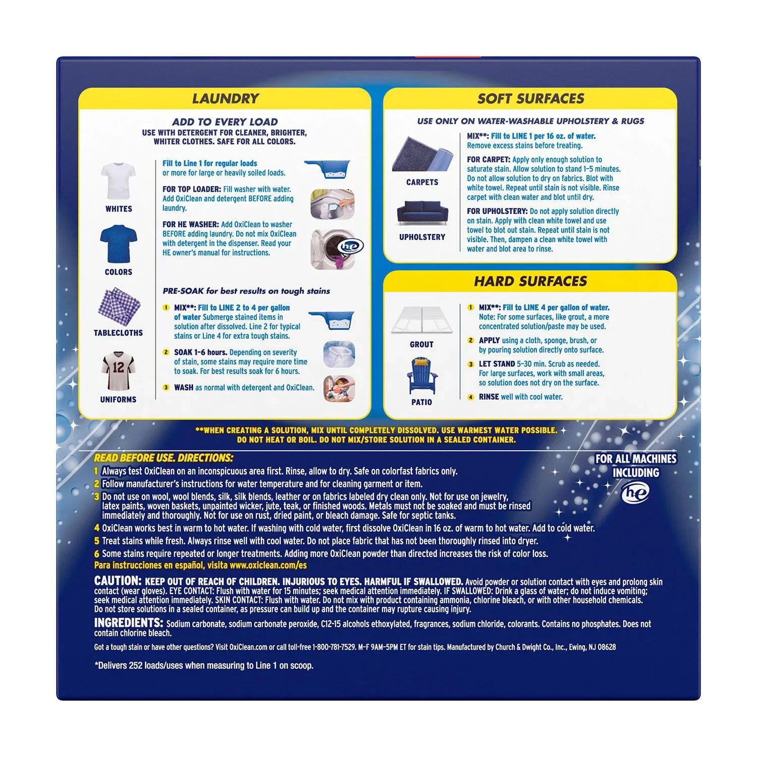 OxiClean Max Efficiency Sizetain Remover, 252 Loads