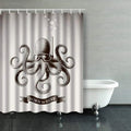 Libin Octopus Wearing Mask Diving Under Water Vintage Sizecuba Sizehower Curtains Bathroom Curtain 60x72 Inch