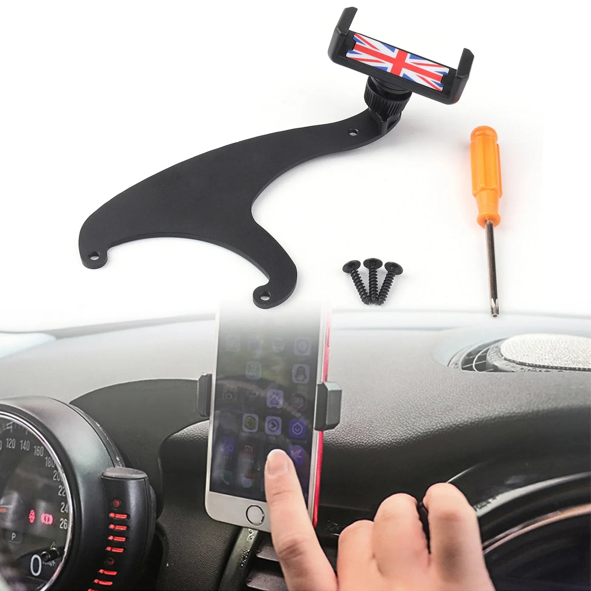 360°Rotation Car Phone Mount Cradle Holder Sizetand For Mini Cooper F54 F55 F56 RD