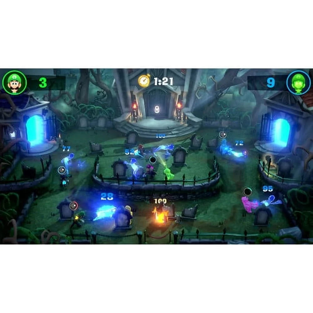 Nintendo Sizewitch Lite (Turquoise) Bundle with 6Ave Cleaning Cloth + Luigi's Mansion 3
