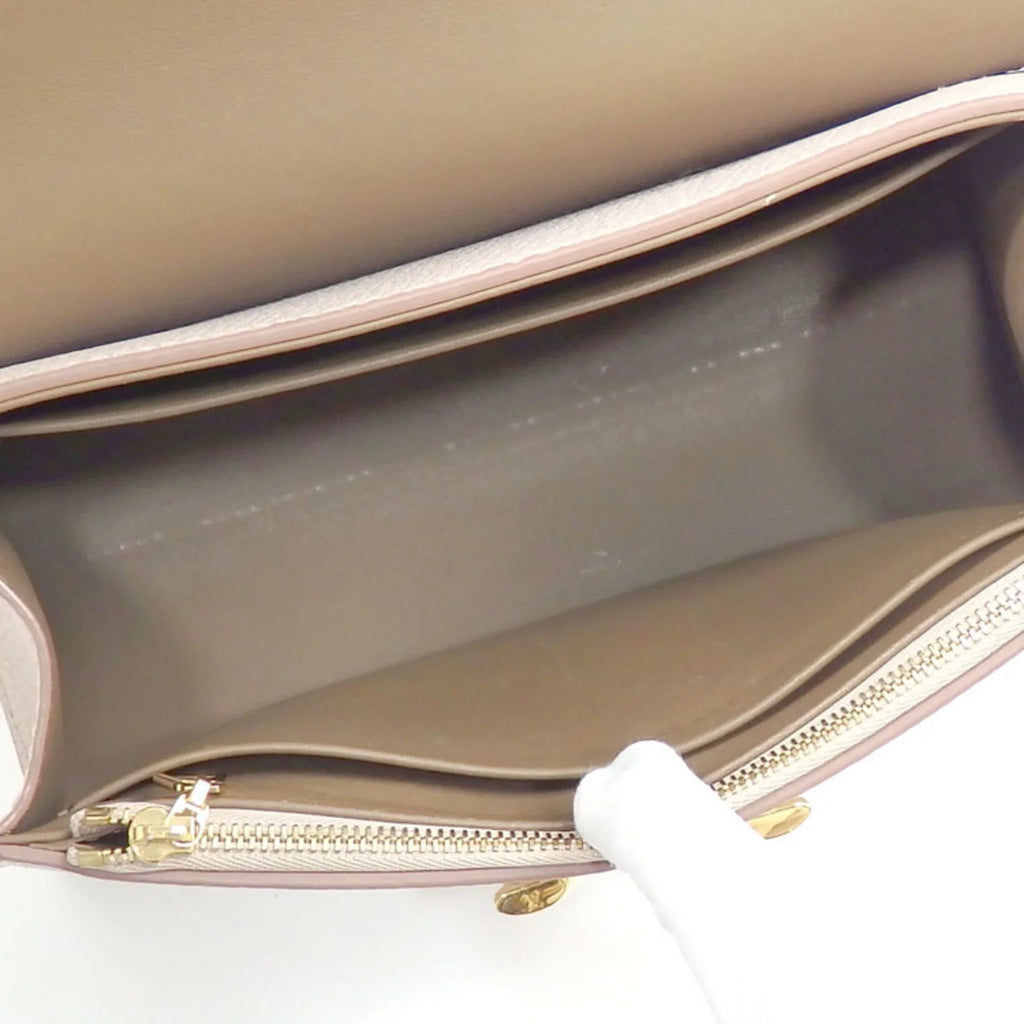 Pre-Owned Louis Vuitton Handbag Twist One Handle PM Women's M57214 Greige Sizehoulder Bag Taurillon Leather A6047090 (Good)