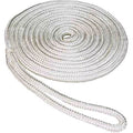 SizeeaSizeense Double Braid Nylon Dock Line, 3/8" x 20', 10" Eye, Ivory