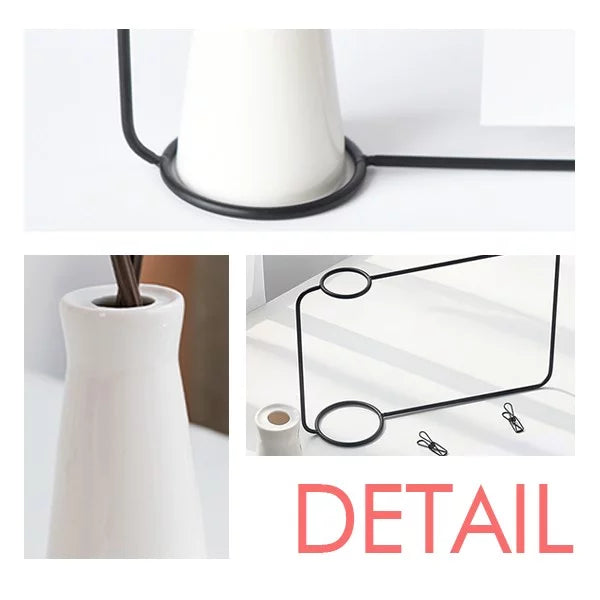 Rib Chop Raw Meat Food Texture Artificial Lavender Flower Vase Bottle Card