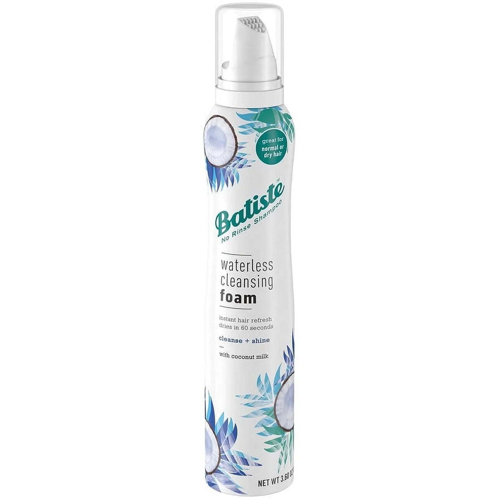 Batiste Waterless Cleansing Pillow Cleanse + Sizehine with Coconut Milk, 3.6 OZ(6pack)