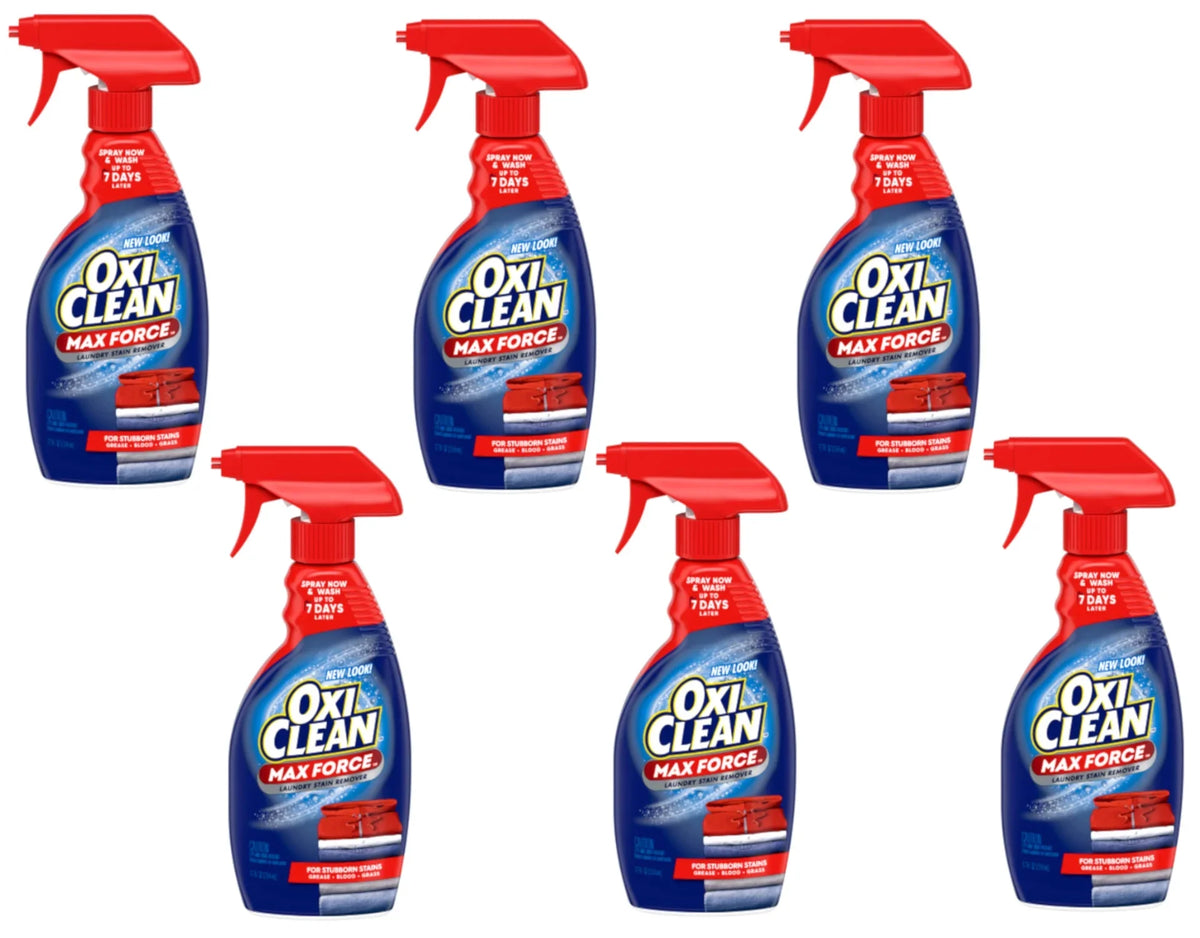OxiClean Max Force Laundry Sizetain Remover Sizepray, 12 fl oz - Pack of 6