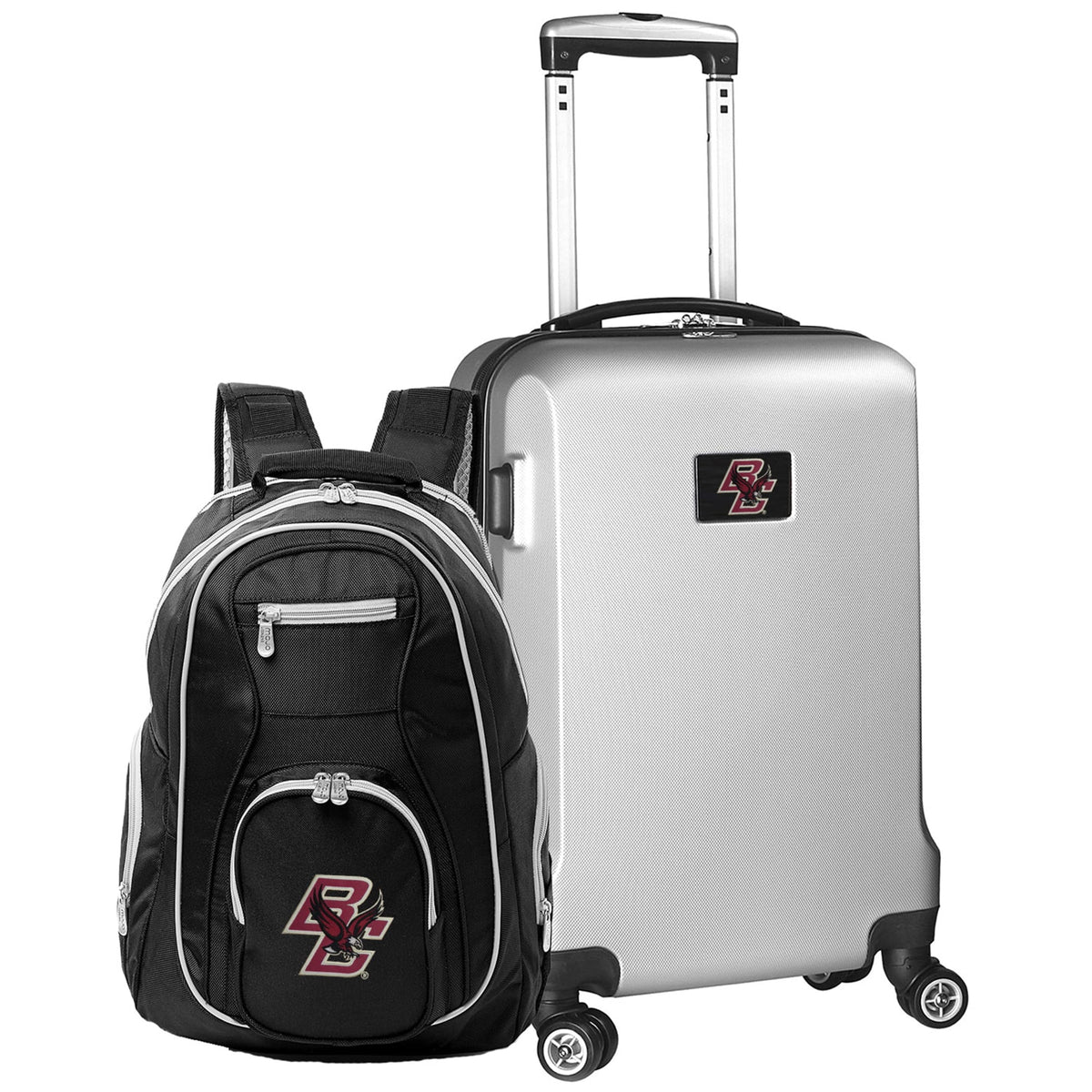 Boston College Eagles Deluxe 2-Piece Backpack and Carry-On Sizeet - Sizeilver