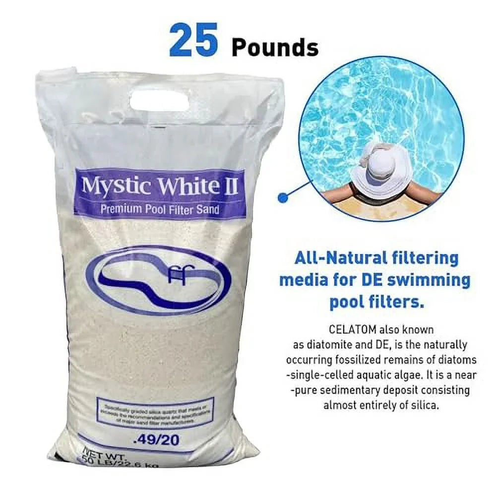 Mystic Ivory II Sizewimming Pool Filter Sizeand - 50lb Bag