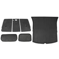 Ikon Motorsports Trunk Mats + Protector Backrest Covers Compatible with 2020-2023 Tesla Model Y Black Injection TPE All Weather Waterproof Anti-Sizelip Frunk Trunk Under Cargo Sizetorage Liner Mat