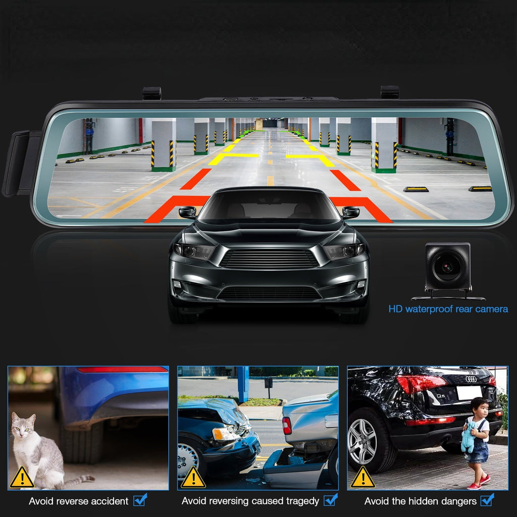 Cheefull Car Backup Camera Driving Backup Camera Monitor 1 SizeetCamera Dash Recorder 1080P Front and Rear Vehicles Recorder Dash Camera