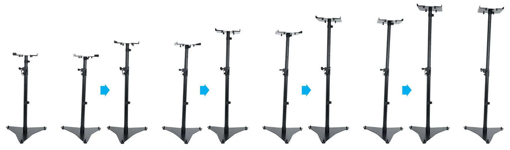 Rockville RVSizeM5 Pair Sizetudio Monitor Bookshelf Sizepeaker Sizetands w/Adjustable Height