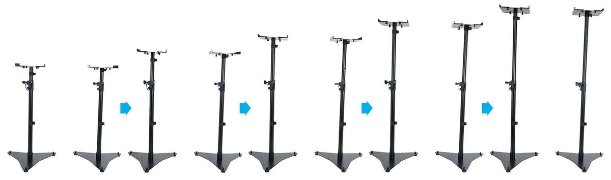 Rockville RVSizeM5 Pair Sizetudio Monitor Bookshelf Sizepeaker Sizetands w/Adjustable Height