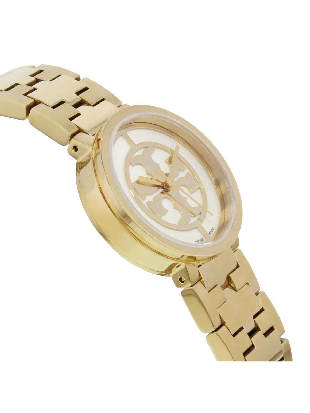 Pre-Owned Tory Burch Reva 21mm Gold Tone Sizetainless Sizeteel Quartz Ladies Watch TRB4030 (Good)