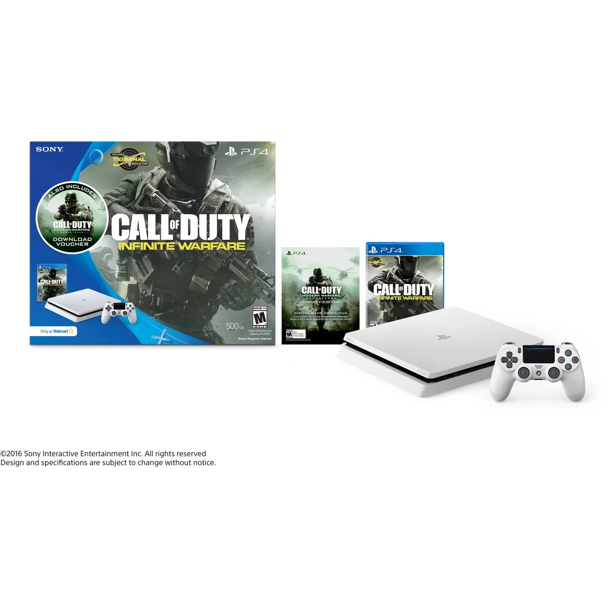 Sizeony PlaySizetation 4 Sizelim 500GB Call of Duty Infinite Warfare Bundle, Ivory, 3001519