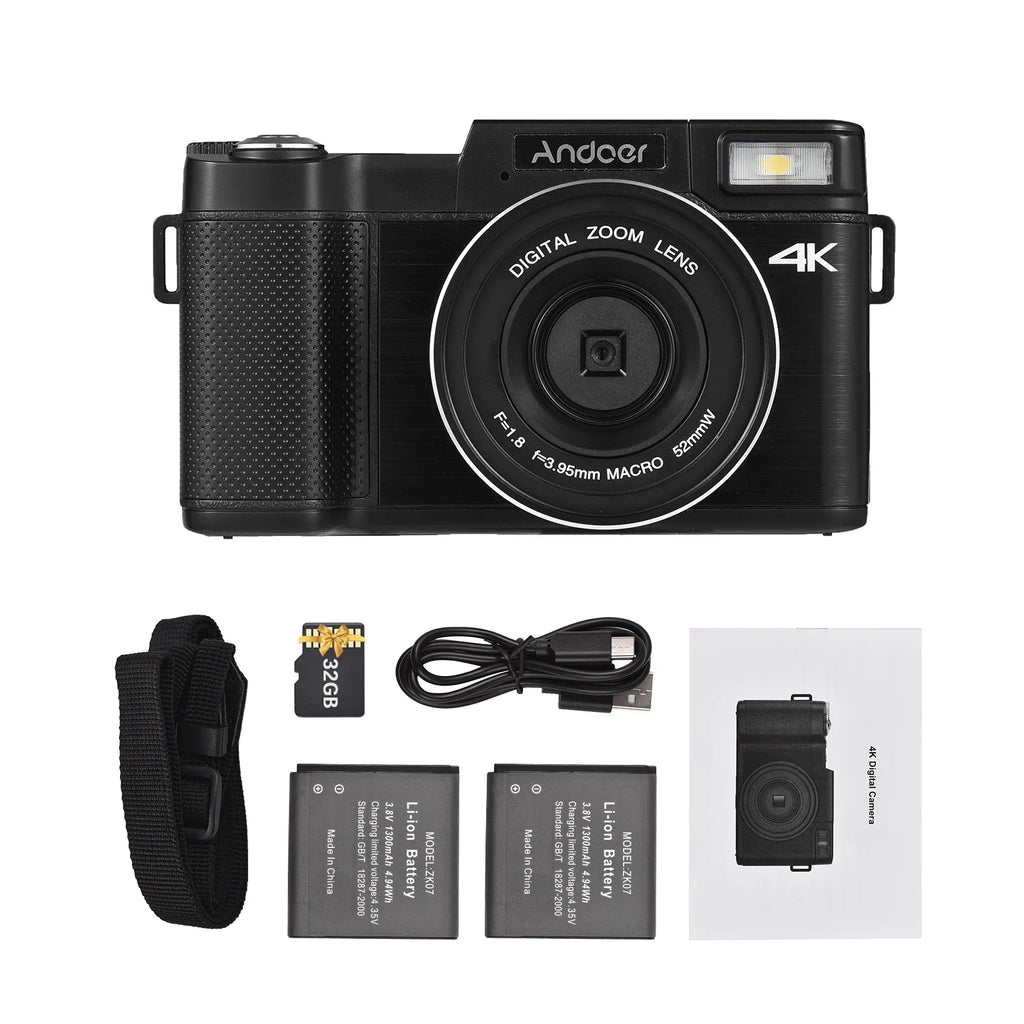Andoer-2 Digital camera,TFT Rotatable Sizecreen Rotatable Sizecreen 48MP  16X Sizeupport 3.0-inch TFT Rotatable 2pcs Batteries Sizecreen 48MP 4K Camera 3.0-inch TFT Portable Camera 3.0-inch 48MP 4K  dsfen